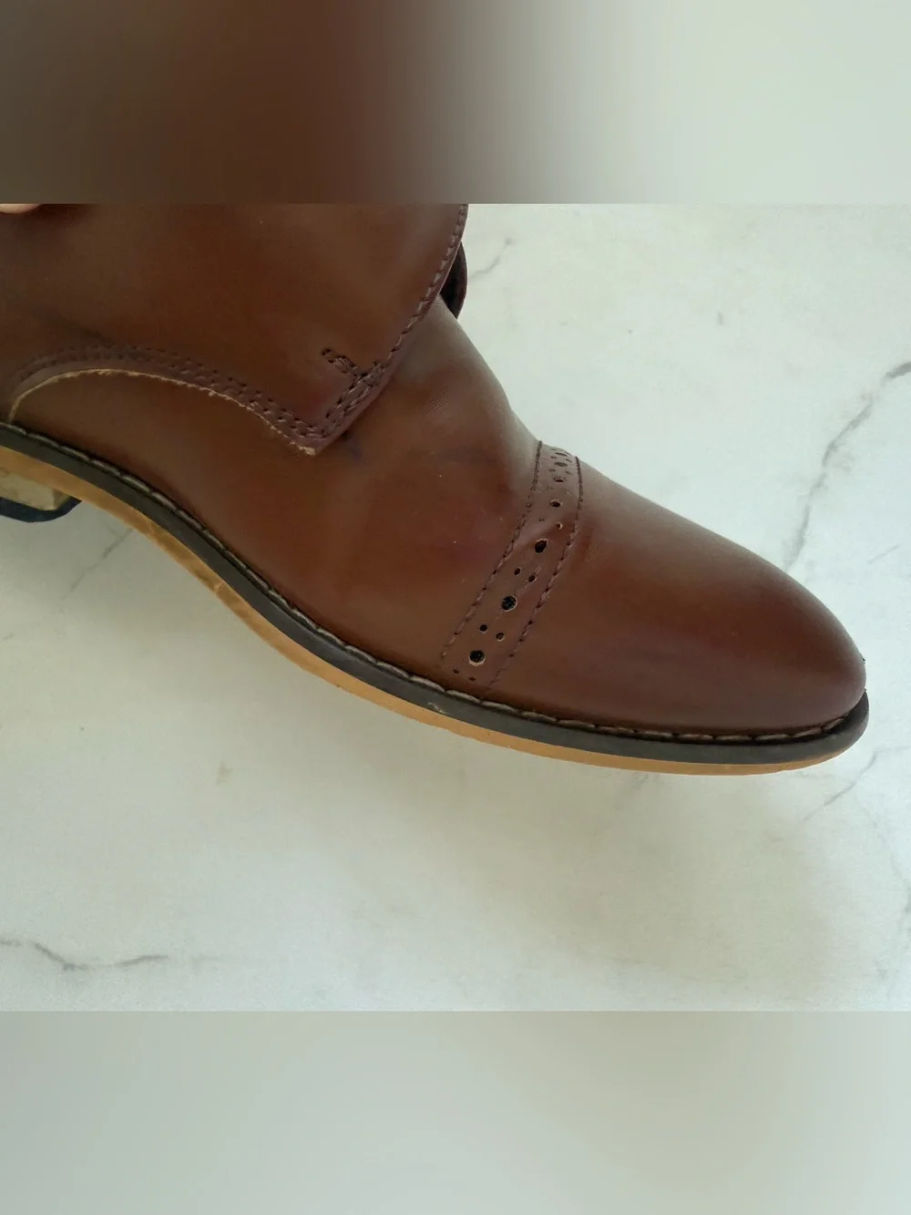 Stacy Adams Brown Dress shoes Single Monk Strap Oxfords Boys size 11